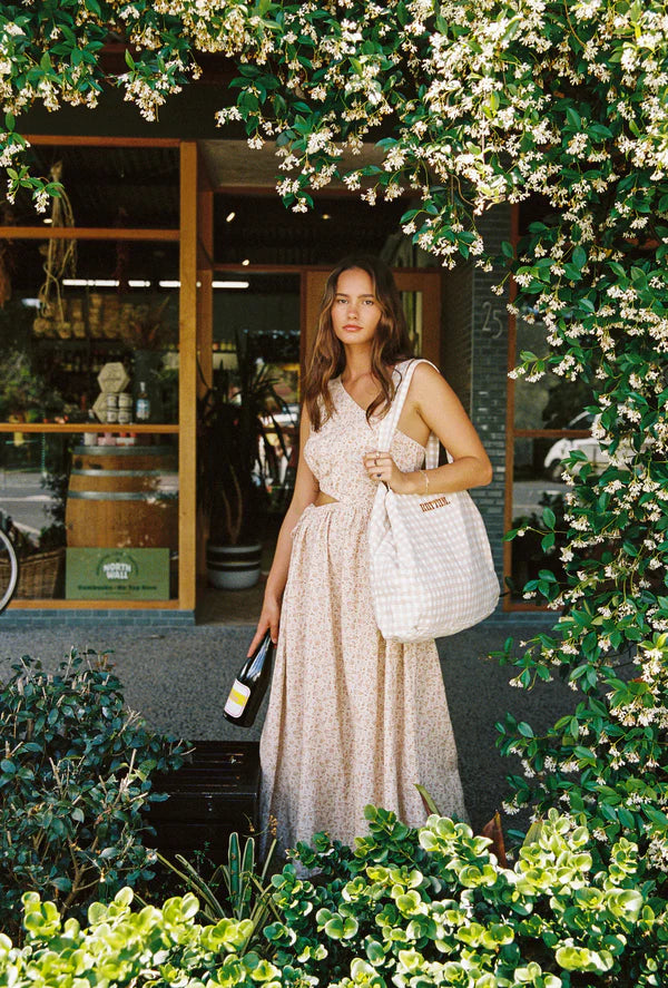 Nazare Paisley One Shoulder Maxi Dress Clay