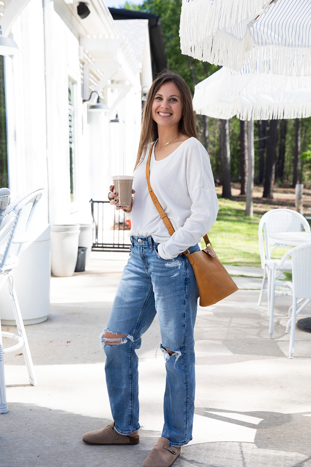 Leather Bucket Bag Caramel