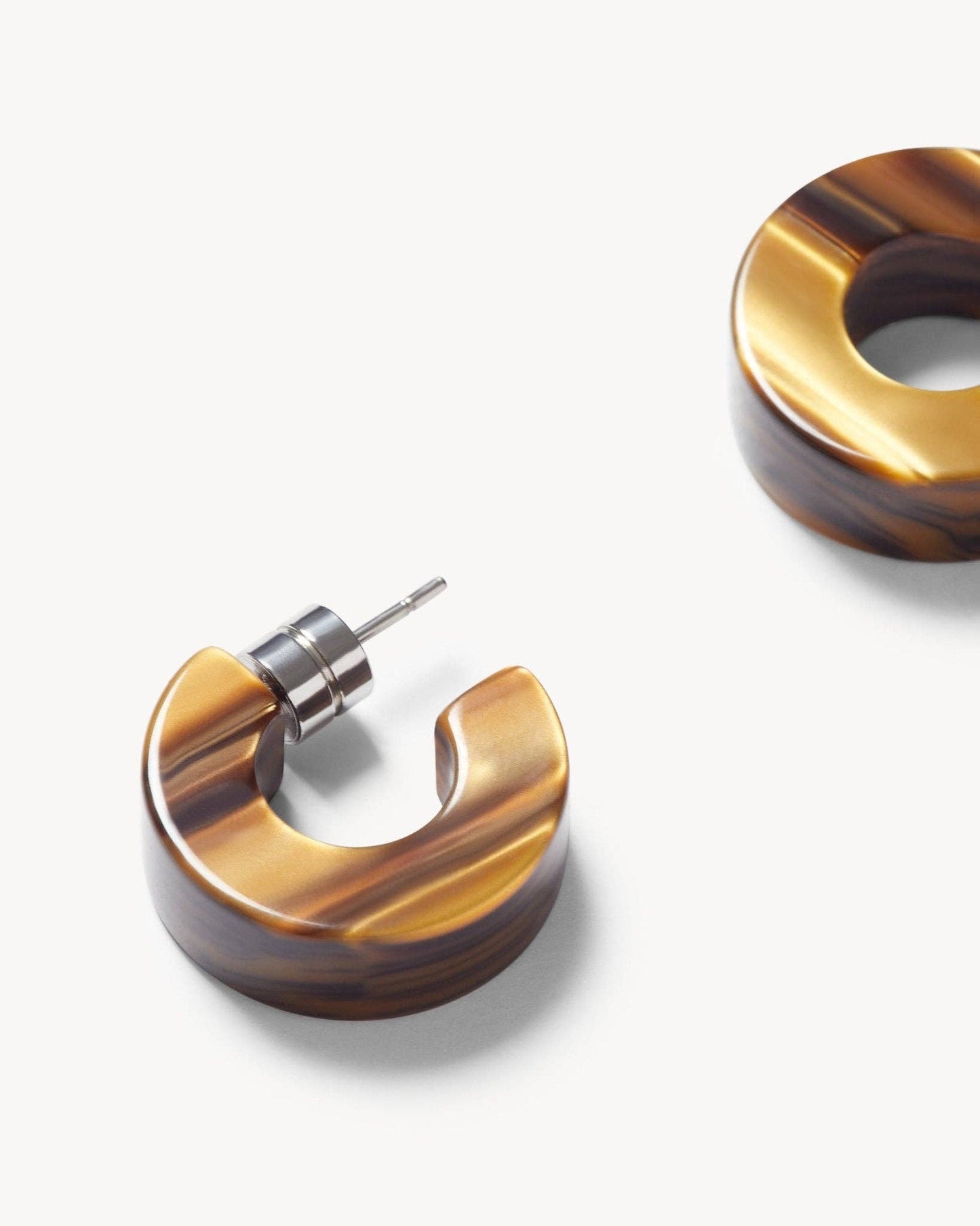 Muse Hoops in Tiger's Eye