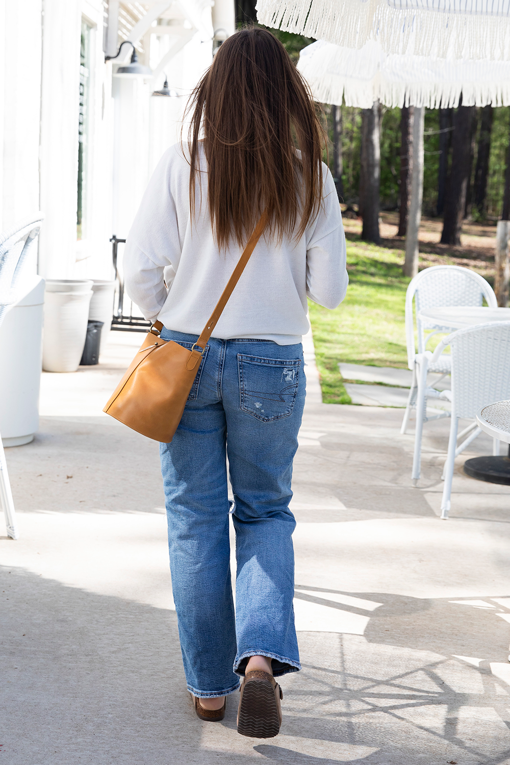 Leather Bucket Bag Caramel