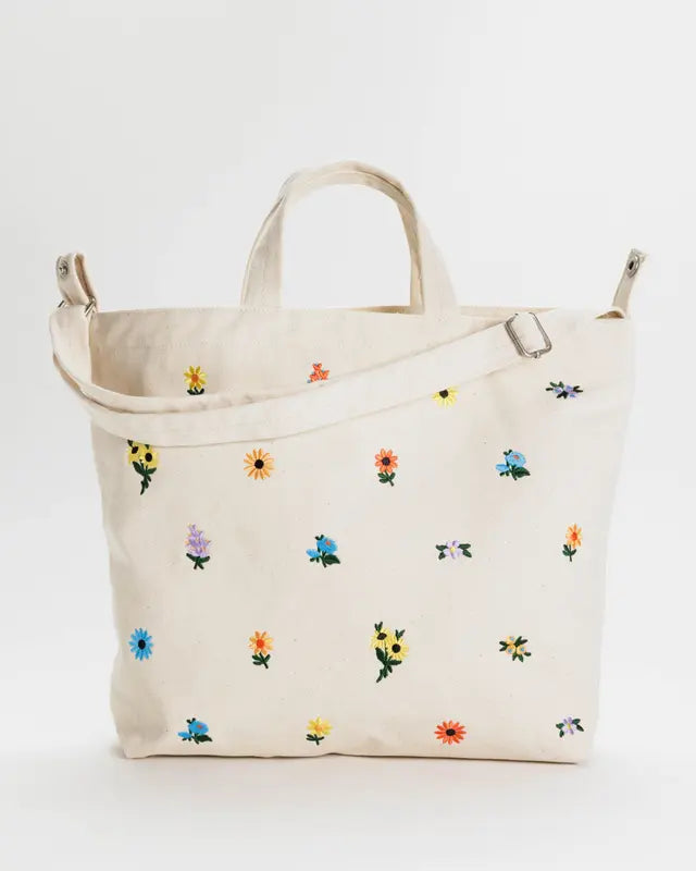 Horizontal Zip Duck Bag - Embroidered Ditsy