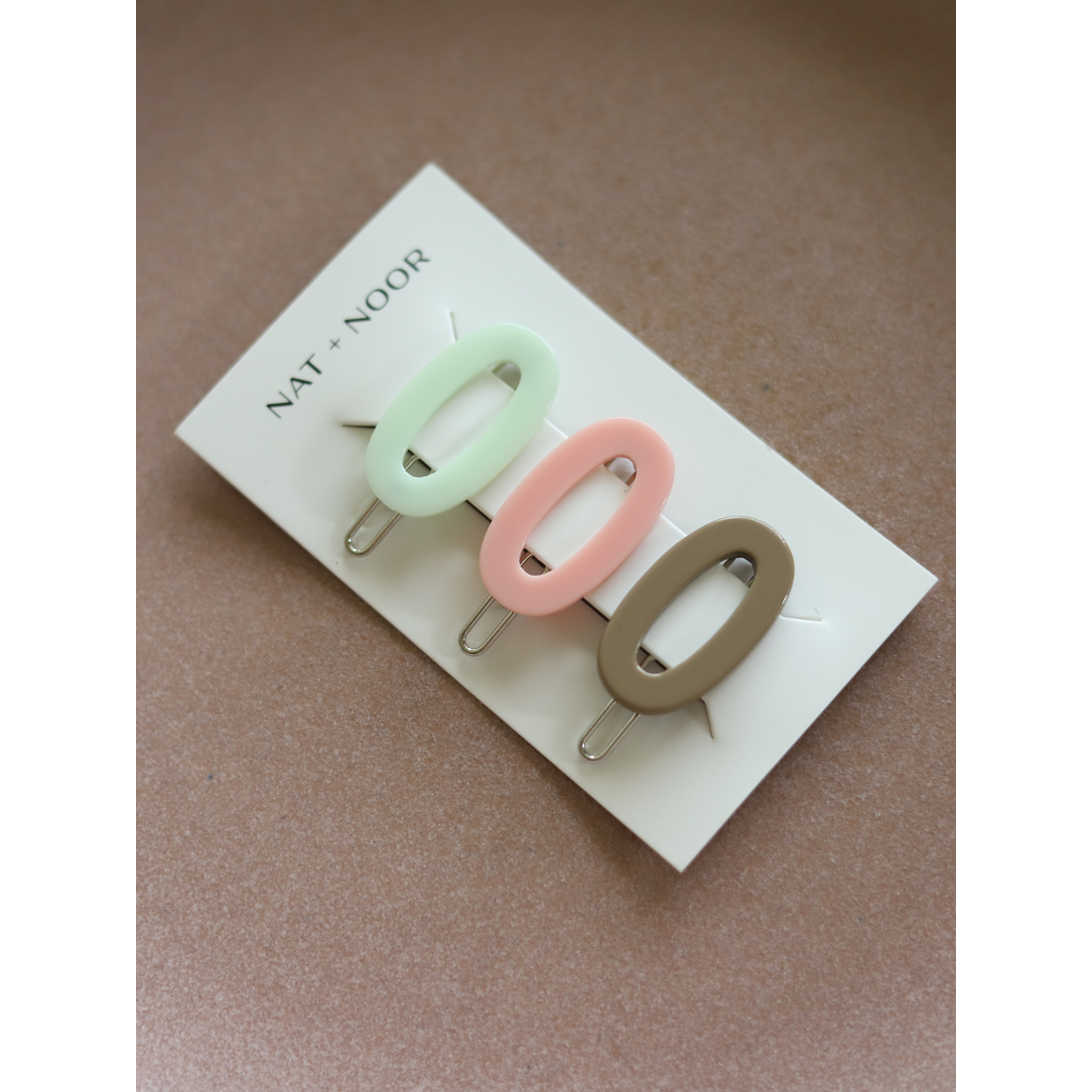 Oval Barrettes In Watermelon