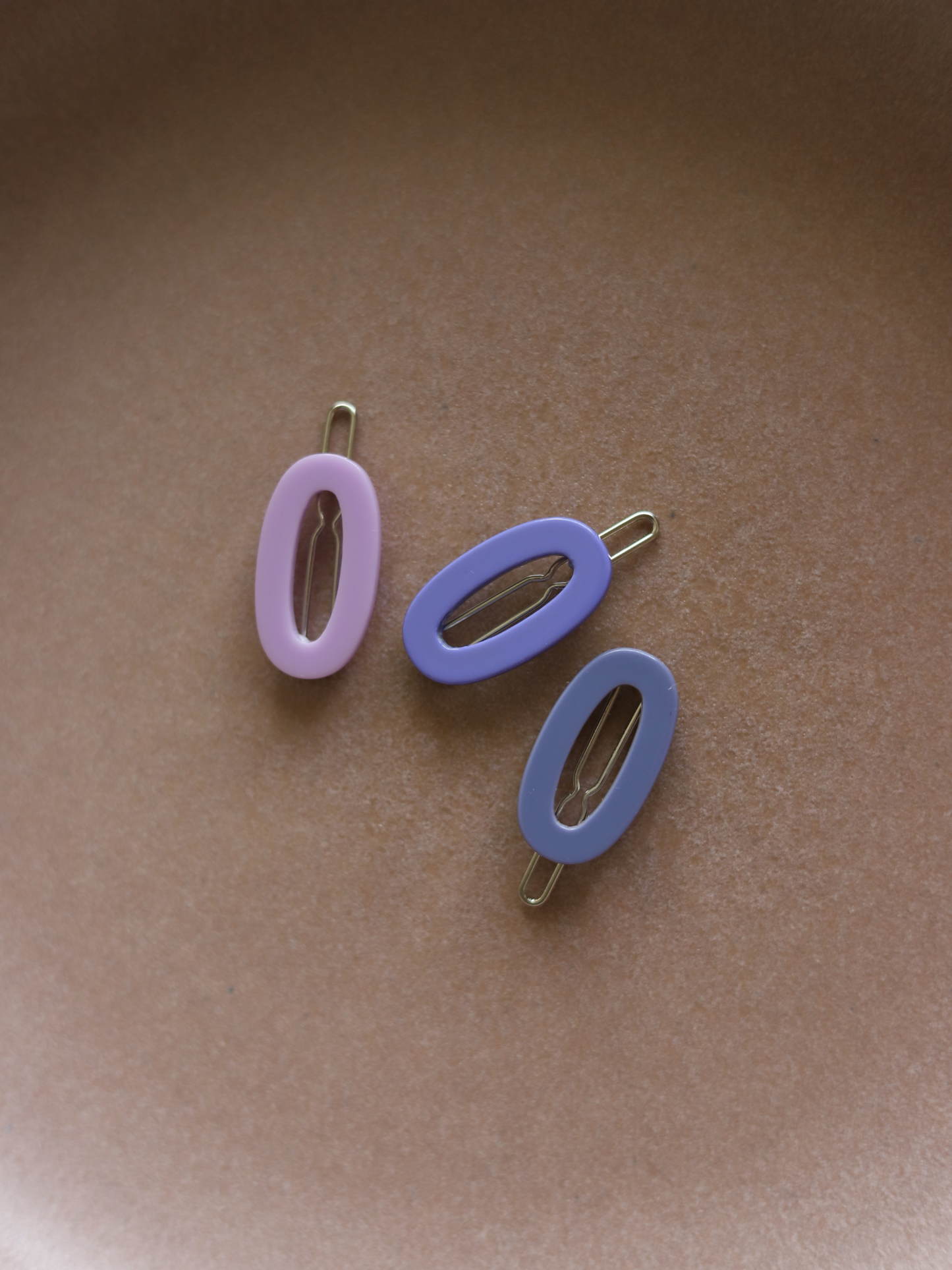Oval Barrettes In Lilac Sky