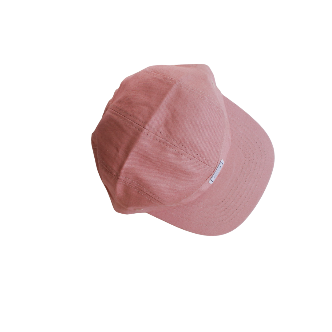 Cotton Five-Panel Hat in Blush