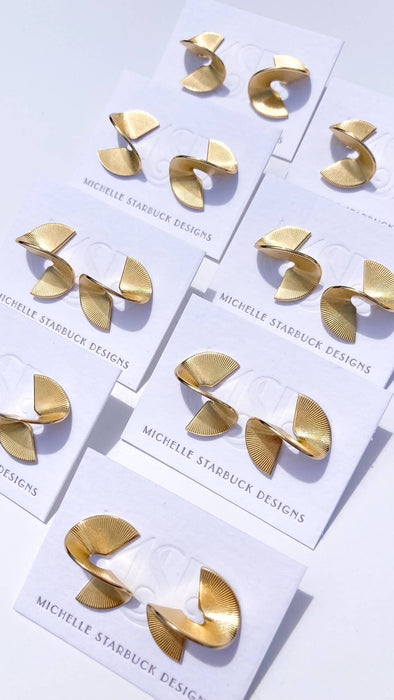 Brass Ribbon Studs
