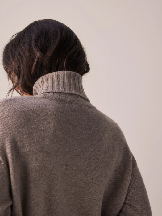 Wool Turtleneck Midi Dress