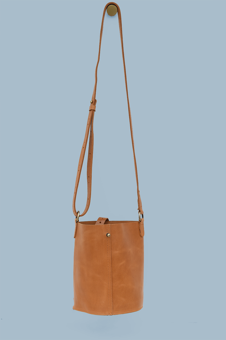 Leather Bucket Bag Caramel
