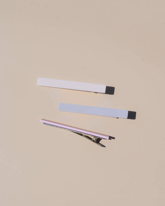 Evie Metal Acetate Hair Clips | Lilac Color