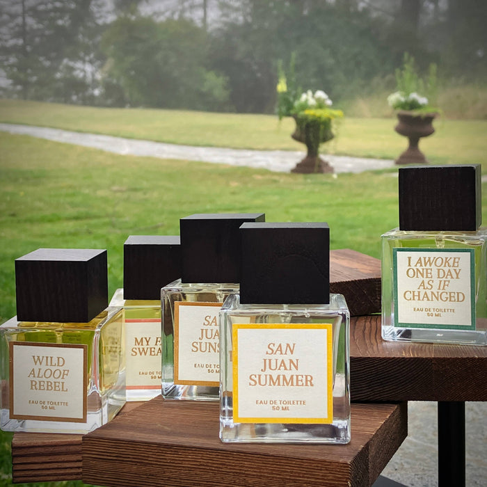 "San Juan SUNSET", Eau de Toilette | Perfume, WOOD CAP