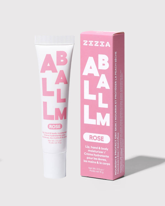 Zizia All Balm Tube-Rose Hand & Lip Balm