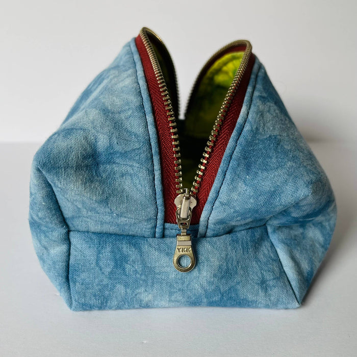 Boxy Toiletries Bag - Sea - Botanically Dyed Indigo