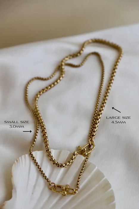 Round Box Chain Necklace