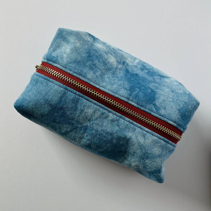 Boxy Toiletries Bag - Sea - Botanically Dyed Indigo