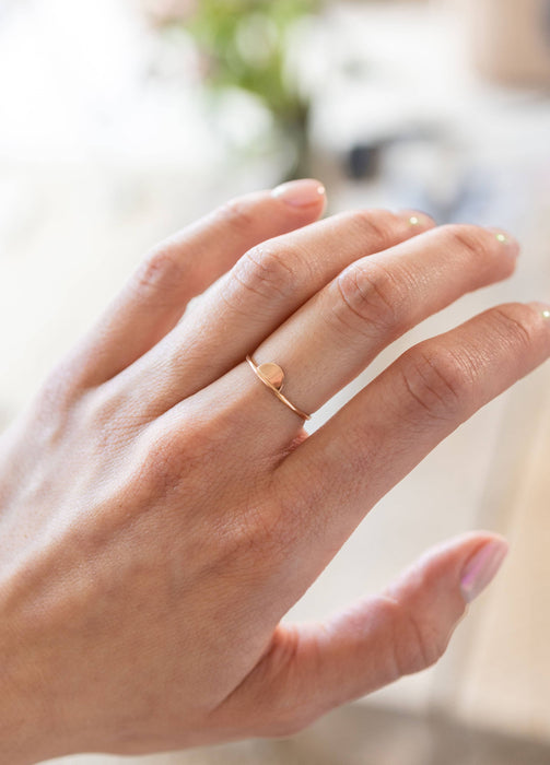Half Moon Ring in 14k Gold Filled