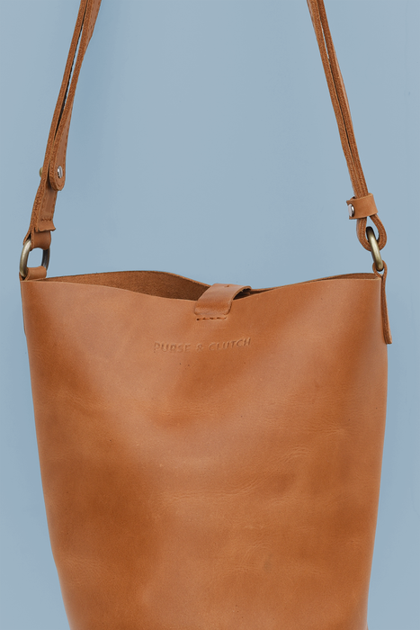 Leather Bucket Bag Caramel