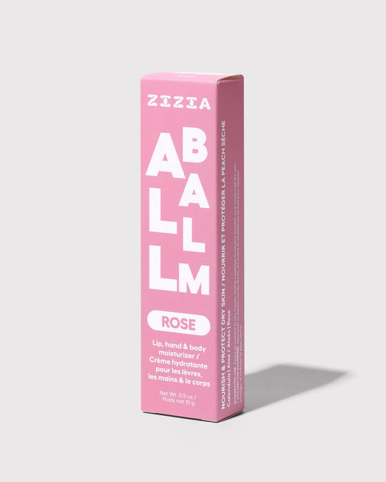 Zizia All Balm Tube-Rose Hand & Lip Balm