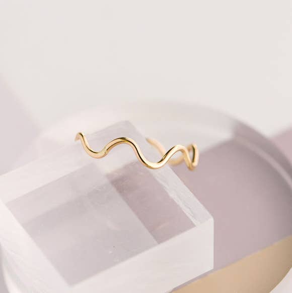 Wiggle Wavy Ring / Gold