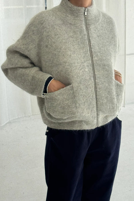 Alpaca Zip Front Jacket