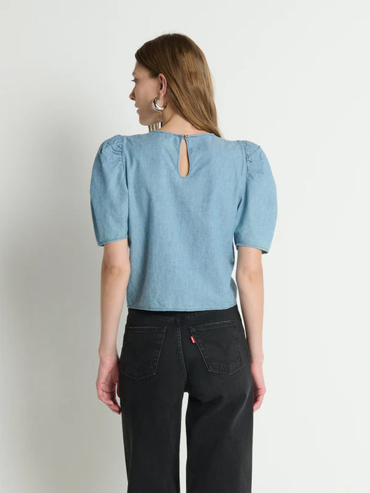 Chambray Puff Sleeve
