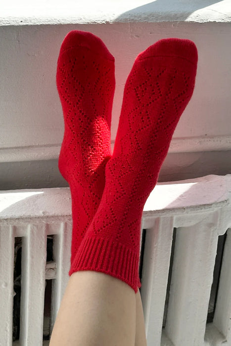 Cashmere Pointelle Socks