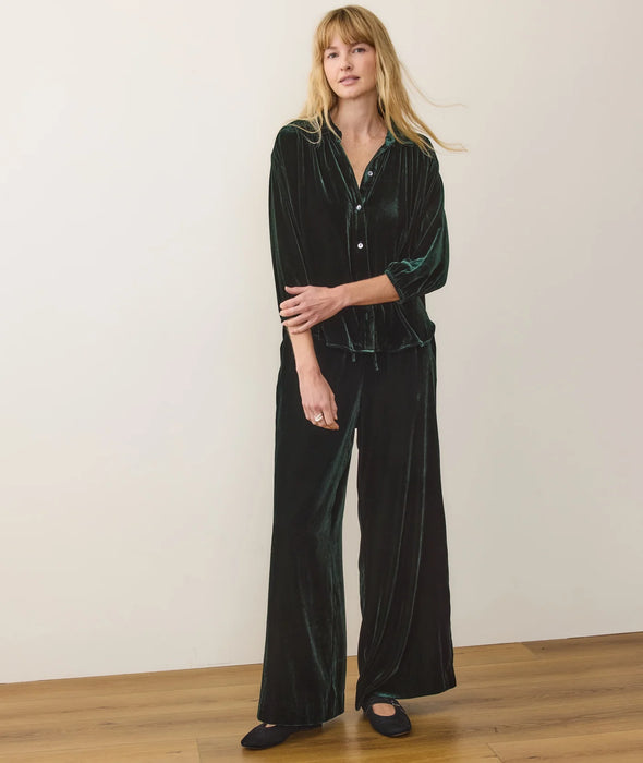 Bella Velvet Button Down