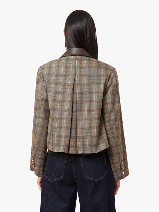 Houndstooth Check Swing Jacket