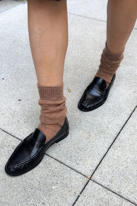 Mohair Veil Socks | Mocha