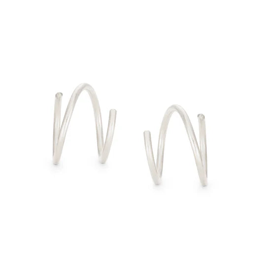 Nautilus Hoops - Silver