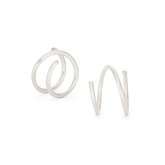 Nautilus Hoops - Silver