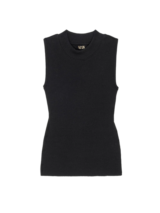 Joan Sleeveless Mock Neck