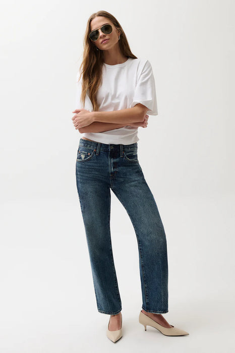 Lexi Mid Rise Bowed Straight - Artisan