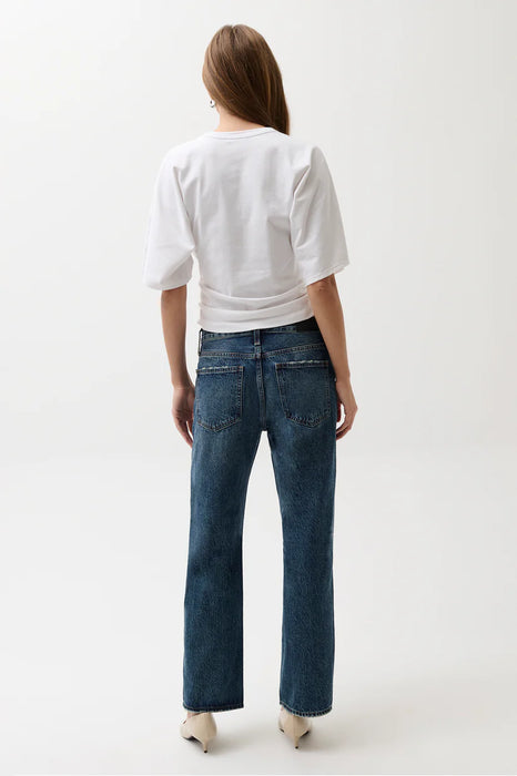 Lexi Mid Rise Bowed Straight - Artisan