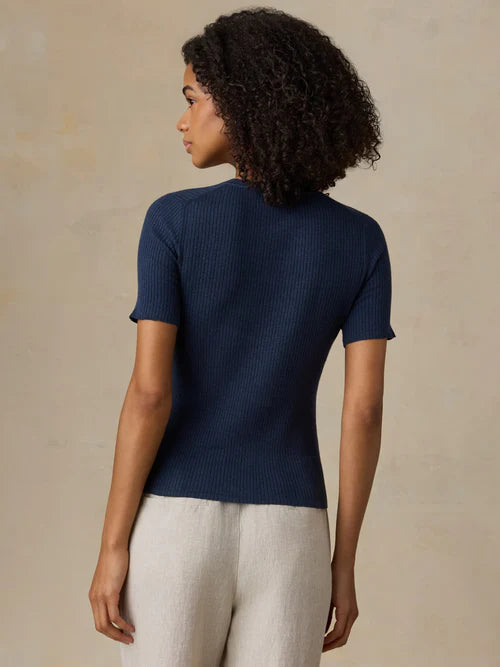 Miramar Linen Mini Rib Tee