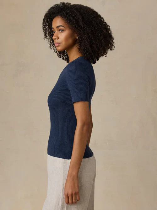Miramar Linen Mini Rib Tee