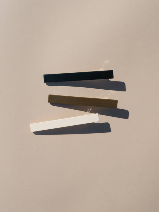 Evie Metal Acetate Hair Clips | Neutral Colors