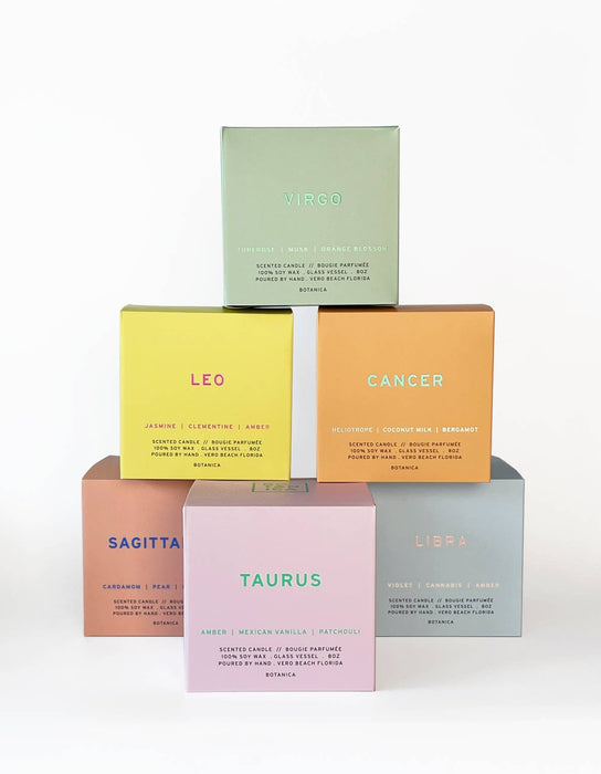 Taurus Zodiac Candle