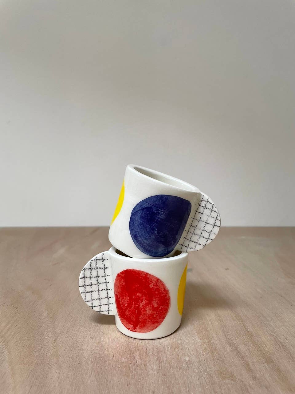 Coffee Cup Yellow Red Blue