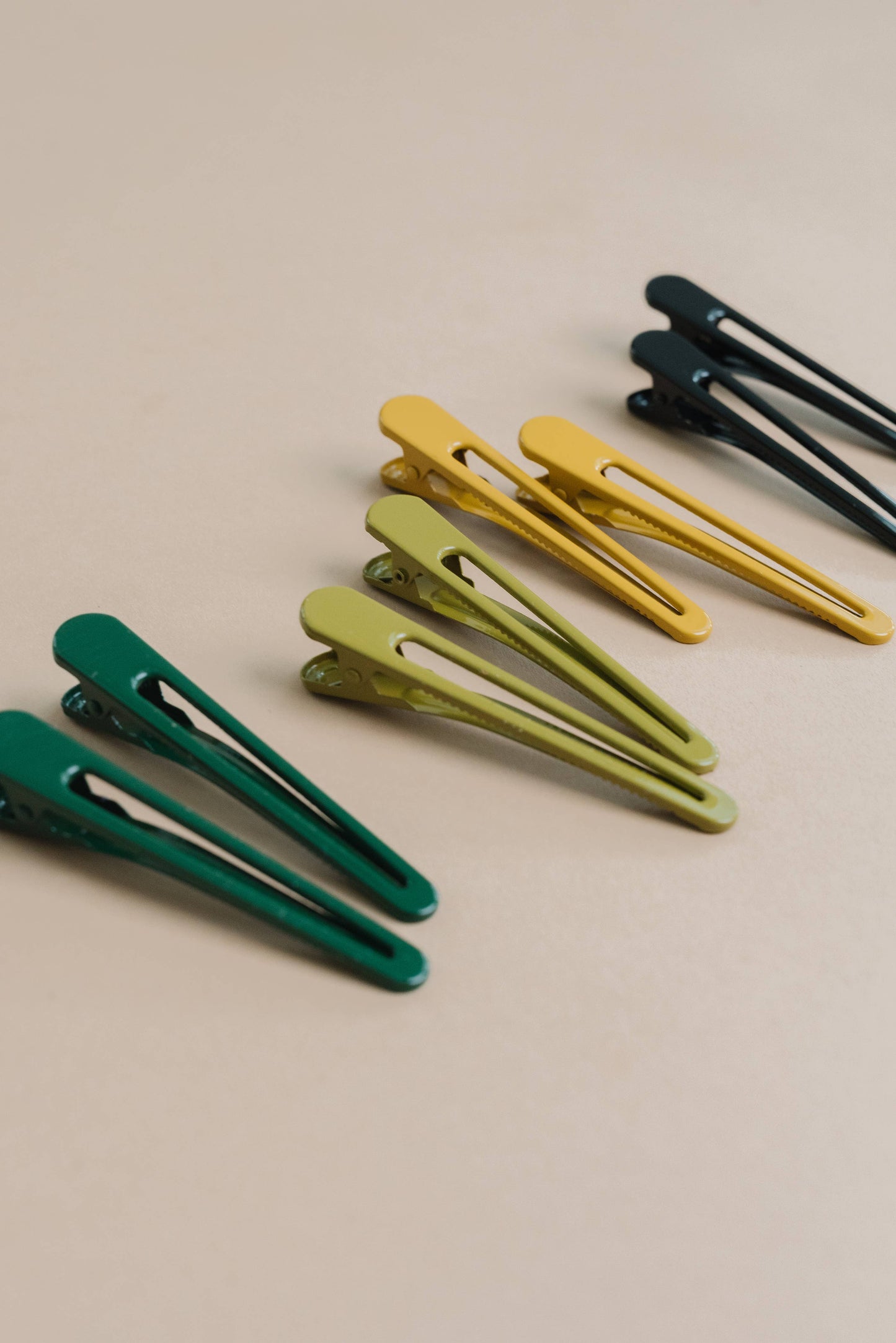 Triangle Hair Clips,  Forest Green