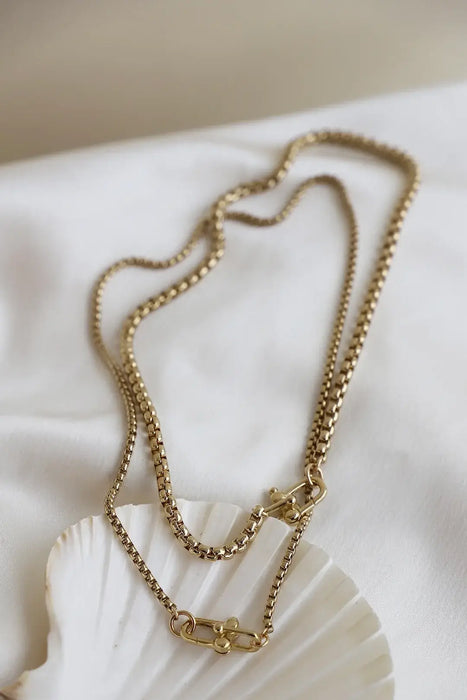 Round Box Chain Necklace