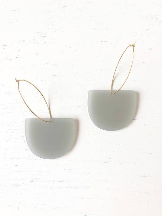 Modern Grey Tortoise Earrings