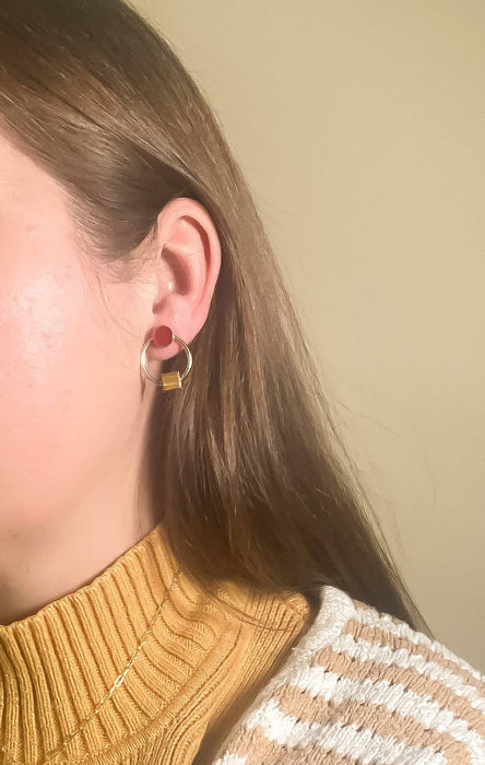 Carnelian + Tiger's Eye Earrings