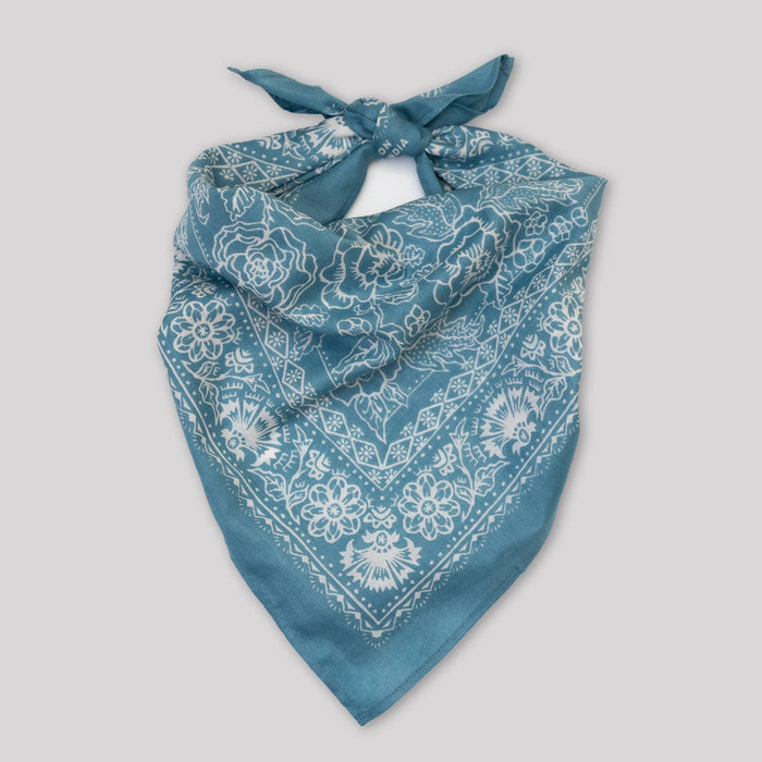 Cotton Rosey Bandana | Faded Blue