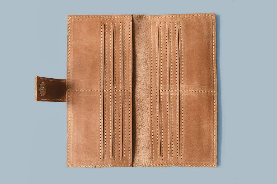 Leather Wallet in Caramel
