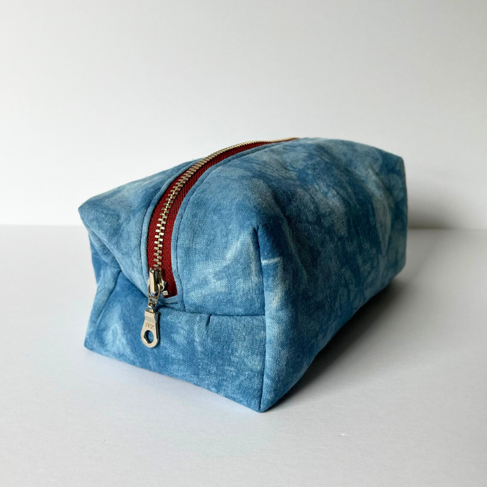 Boxy Toiletries Bag - Sea - Botanically Dyed Indigo