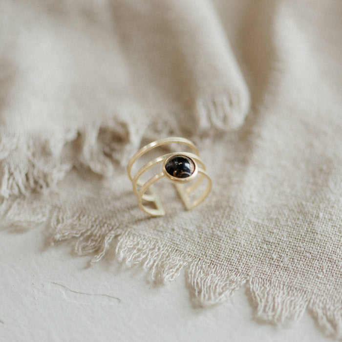 Strata Ring / Copper Obsidian