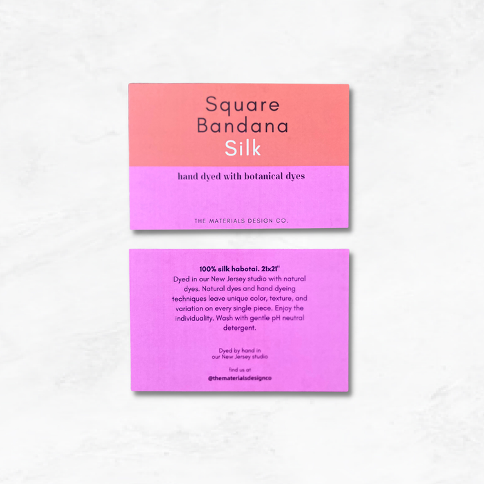 Silk Bandana Botanically Dyed