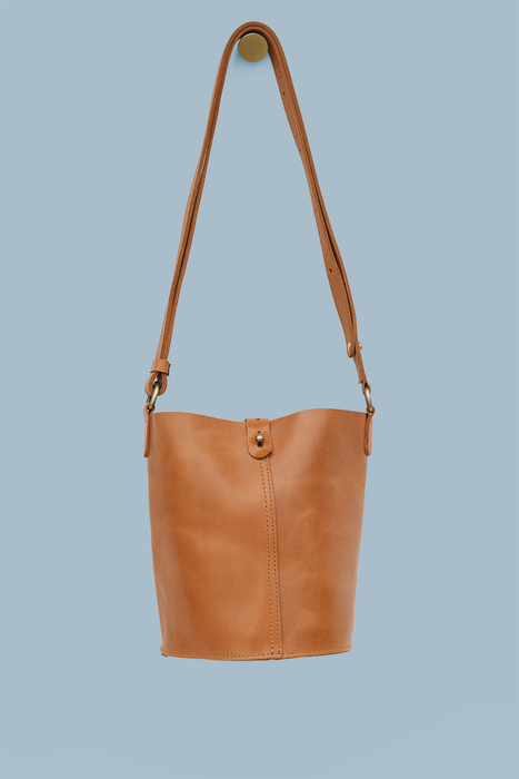 Leather Bucket Bag Caramel