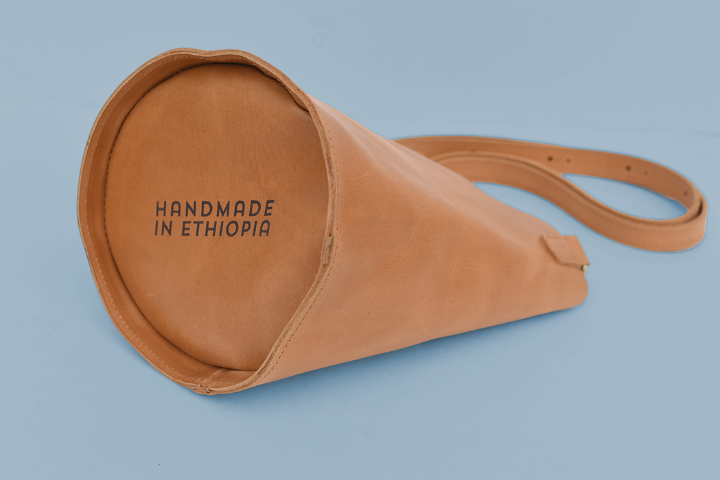 Leather Bucket Bag Caramel