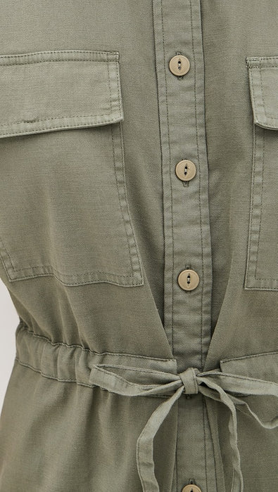 Utility Twill Mini Shirtdress