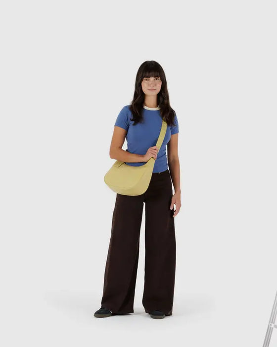 Baggu Medium Recycled Leather Crescent Bag